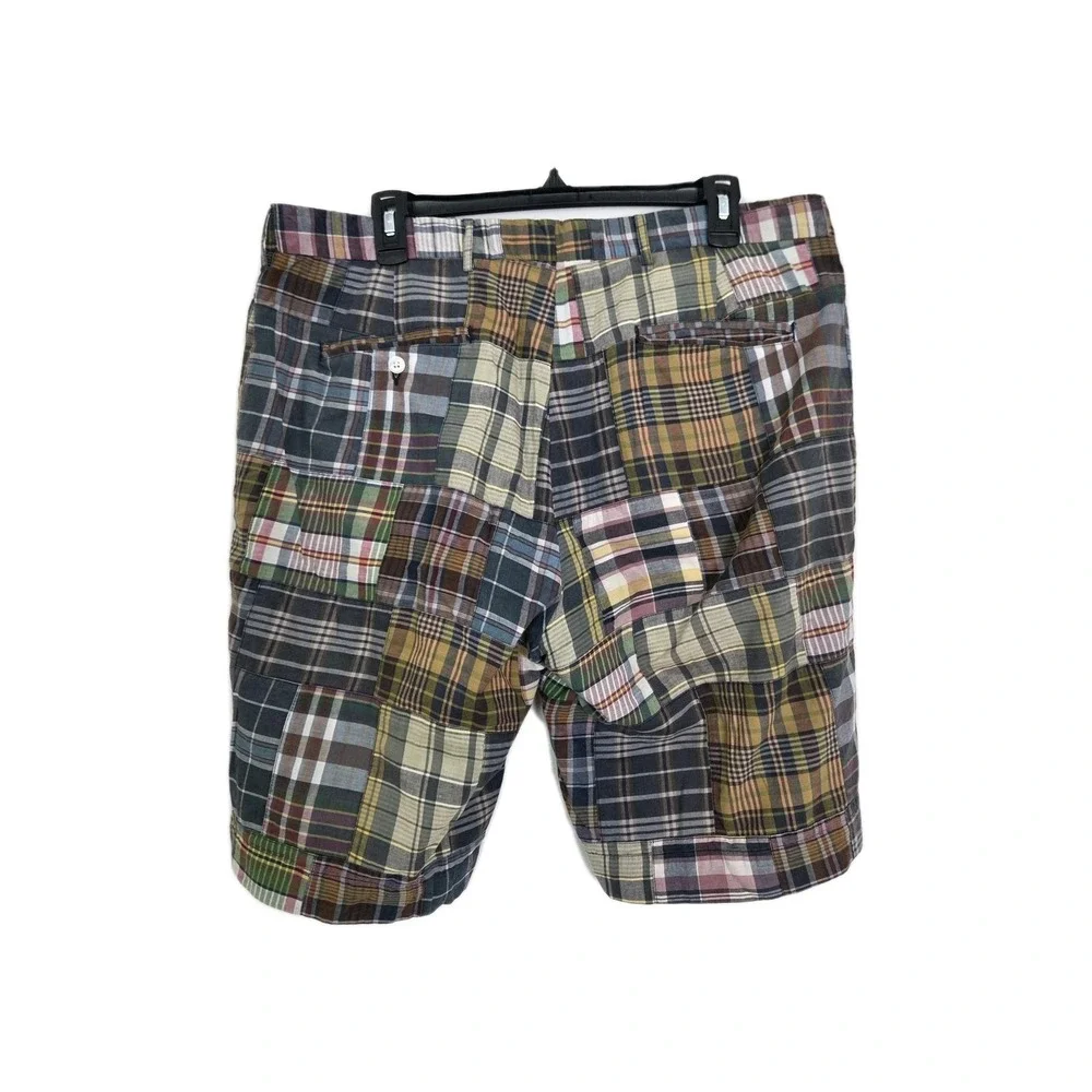 Polo Ralph Lauren Patchwork Authentic India Madras Shorts Mens 36 Cotton Preppy